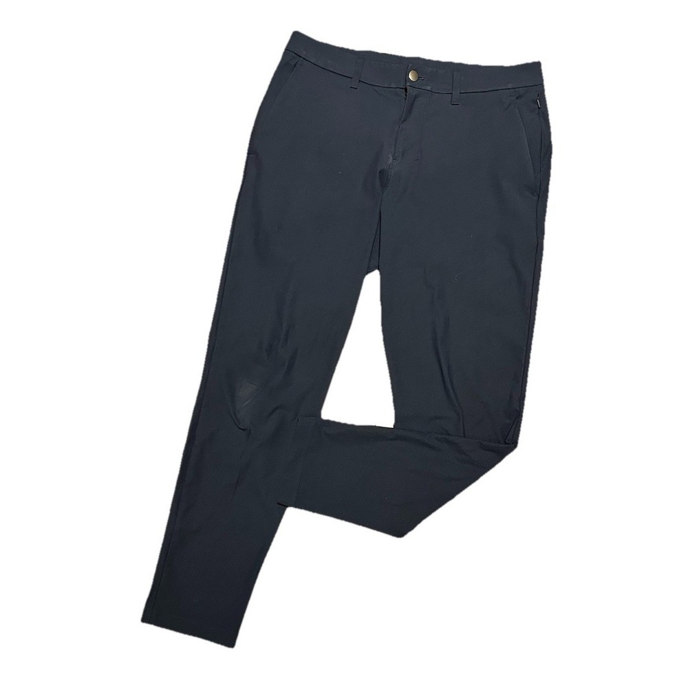 Lululemon ABC Slim-Fit Trouser Warpstreme Pants Men Sz 31 Blue Athleisure M5AO4S